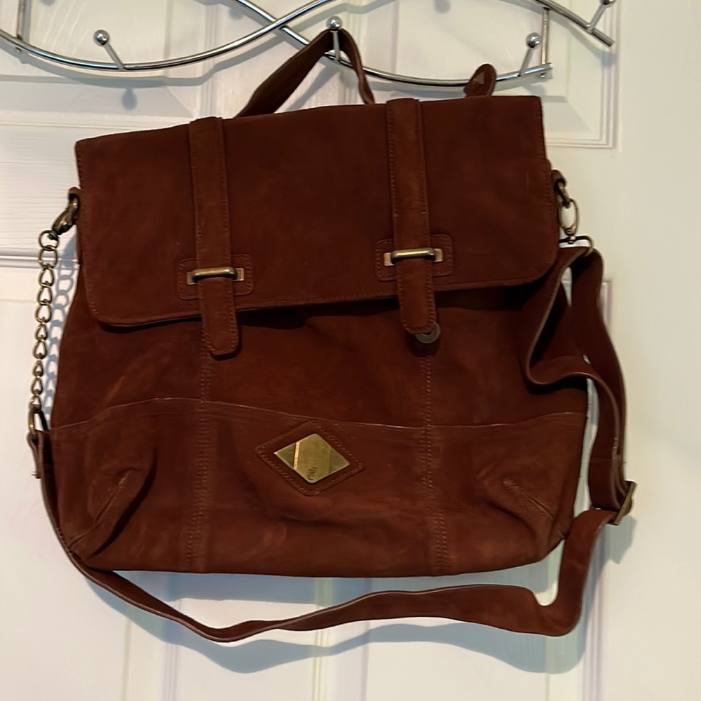 Used, Rachel Zoe, suede crossbody messenger bag